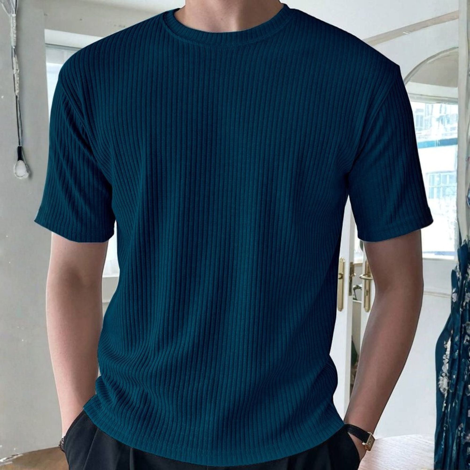 Rib T-Shirt Patrol Blue