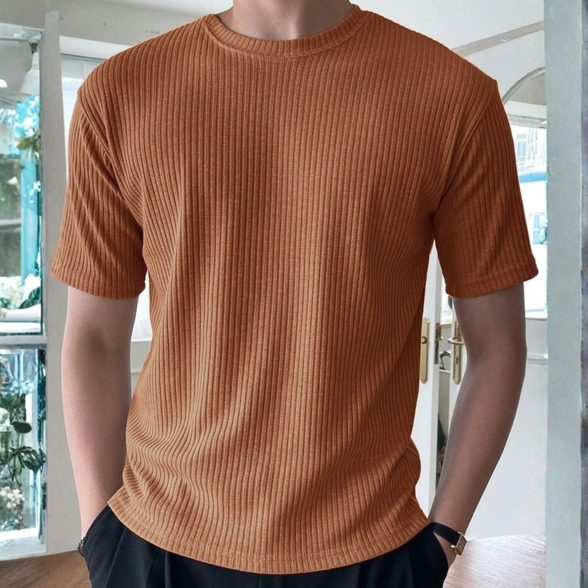 Rib T-Shirt Bronze