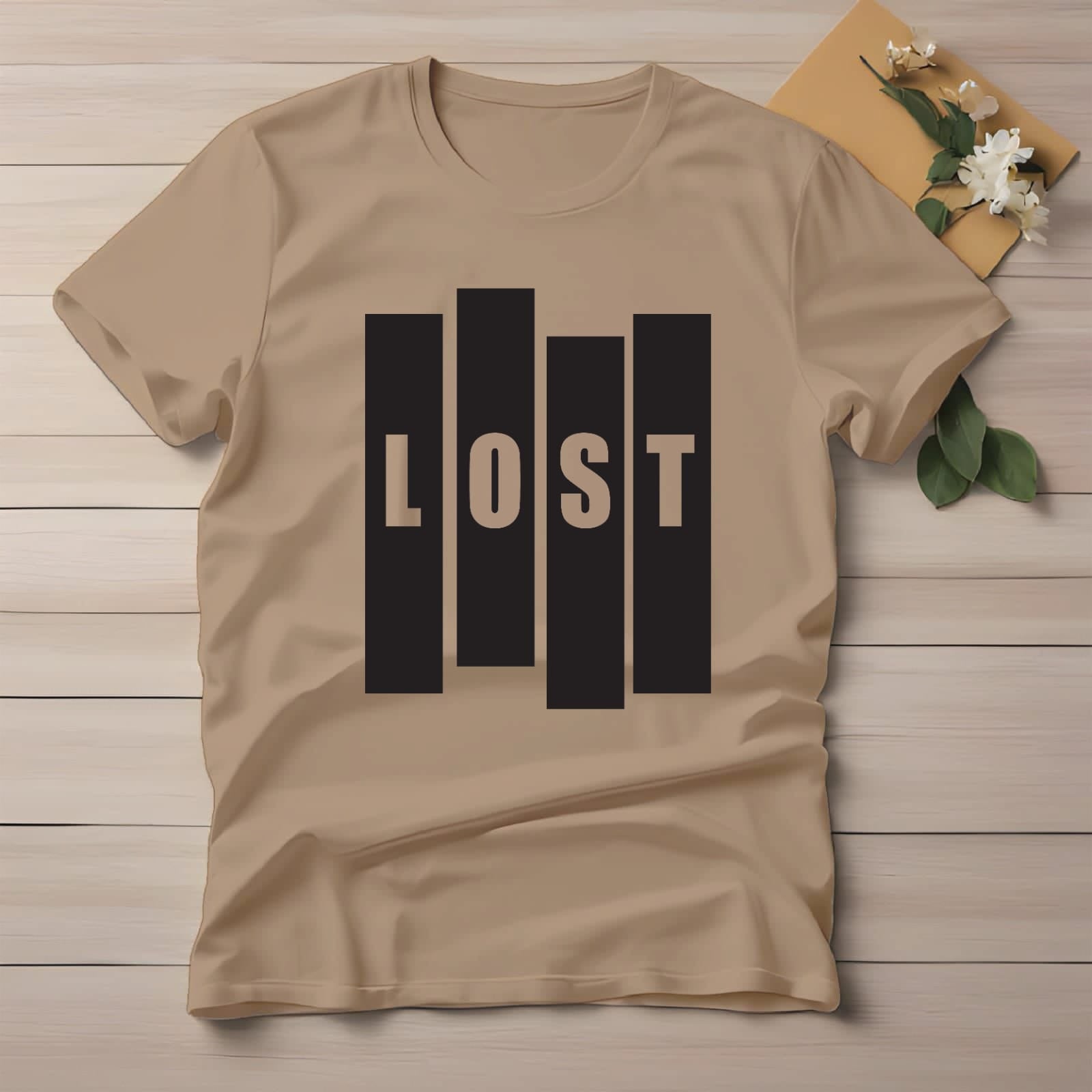 Half Sleeve t-shirt print Lost