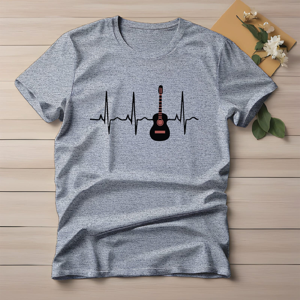 Half Sleeve t-shirt print Guiter