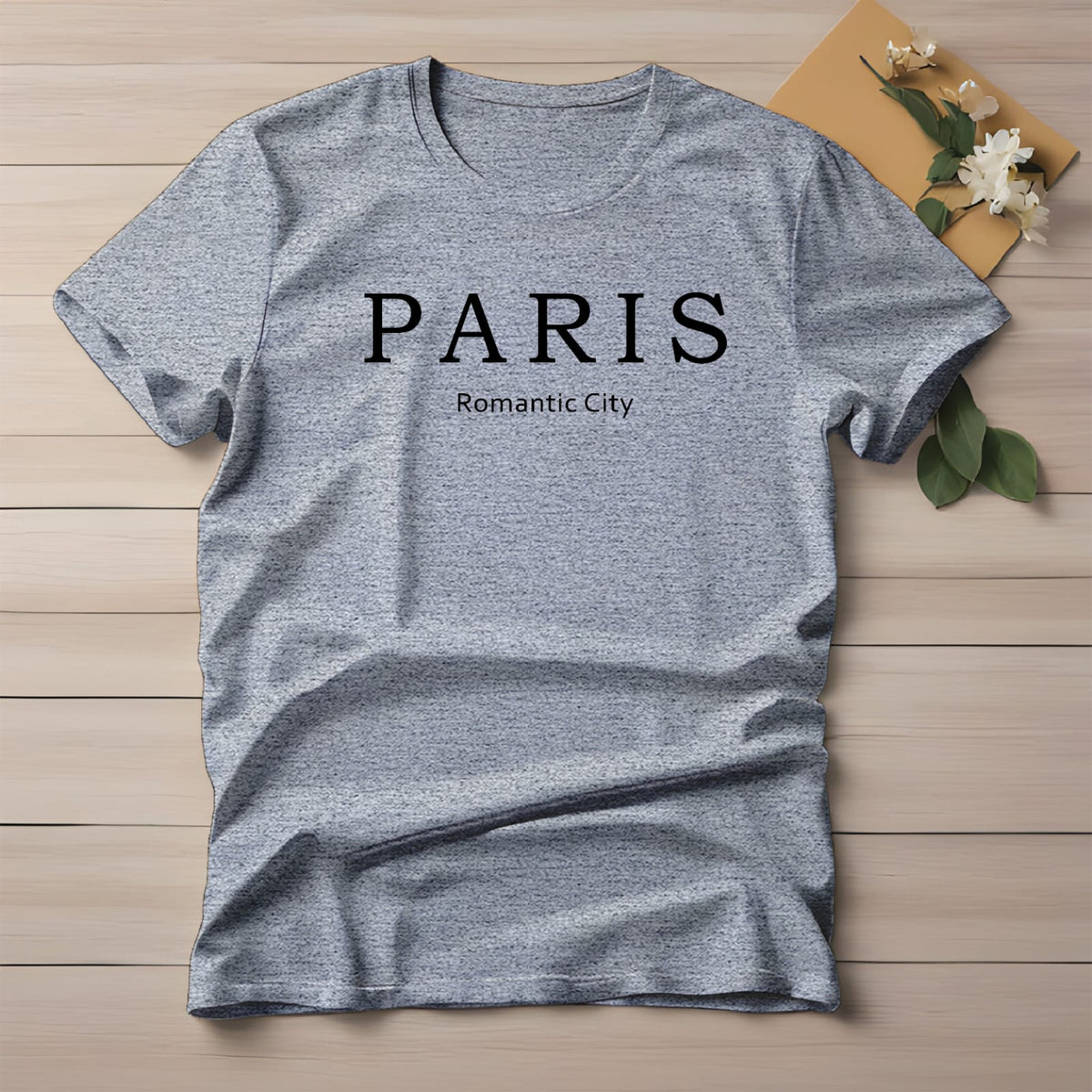 Half Sleeve t-shirt print PARIS romantic city