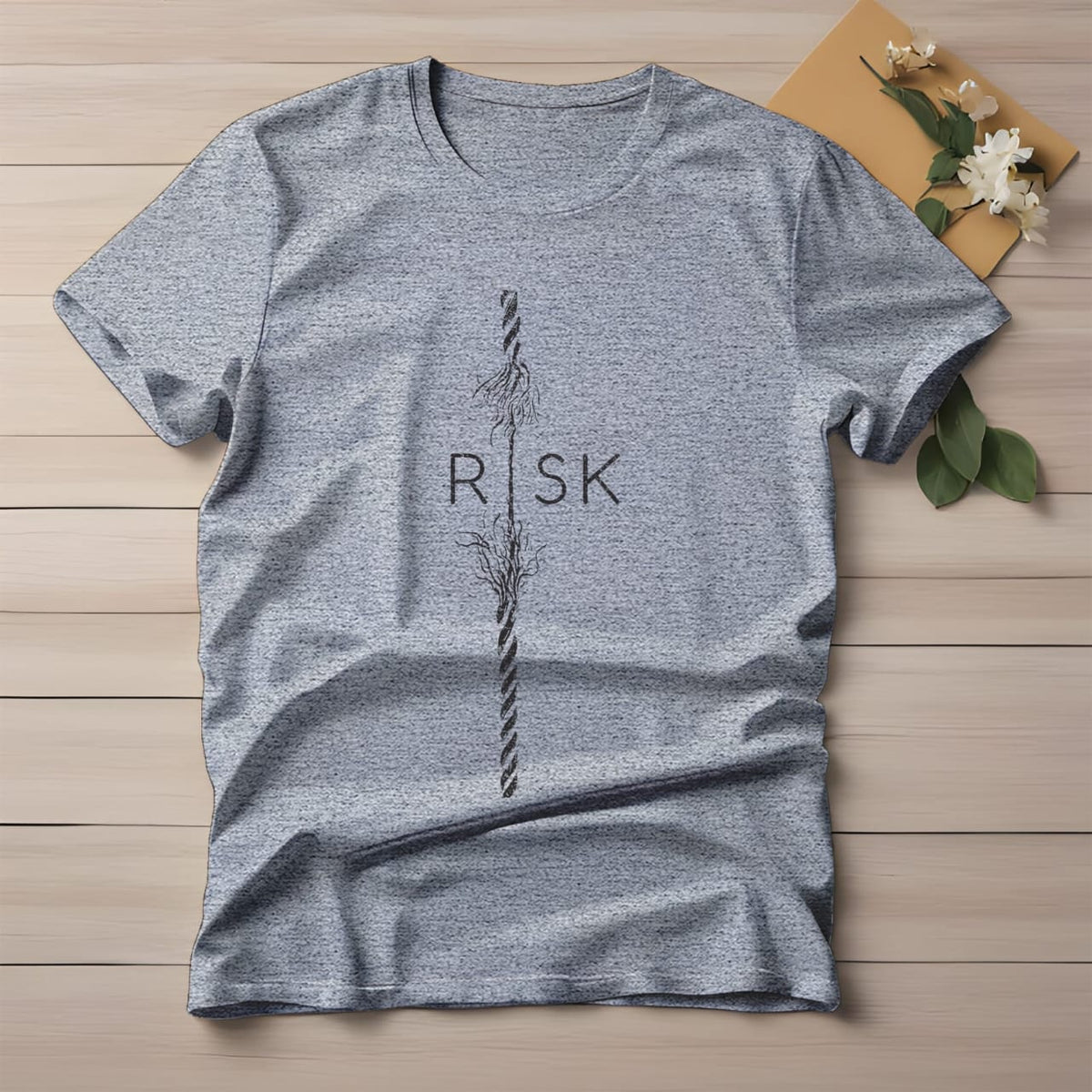 Half Sleeve t-shirt print RISK