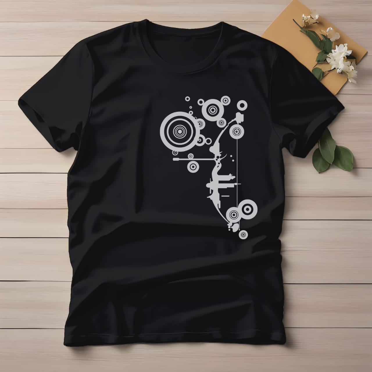 Half Sleeve t-shirt print CHEST DESIGN