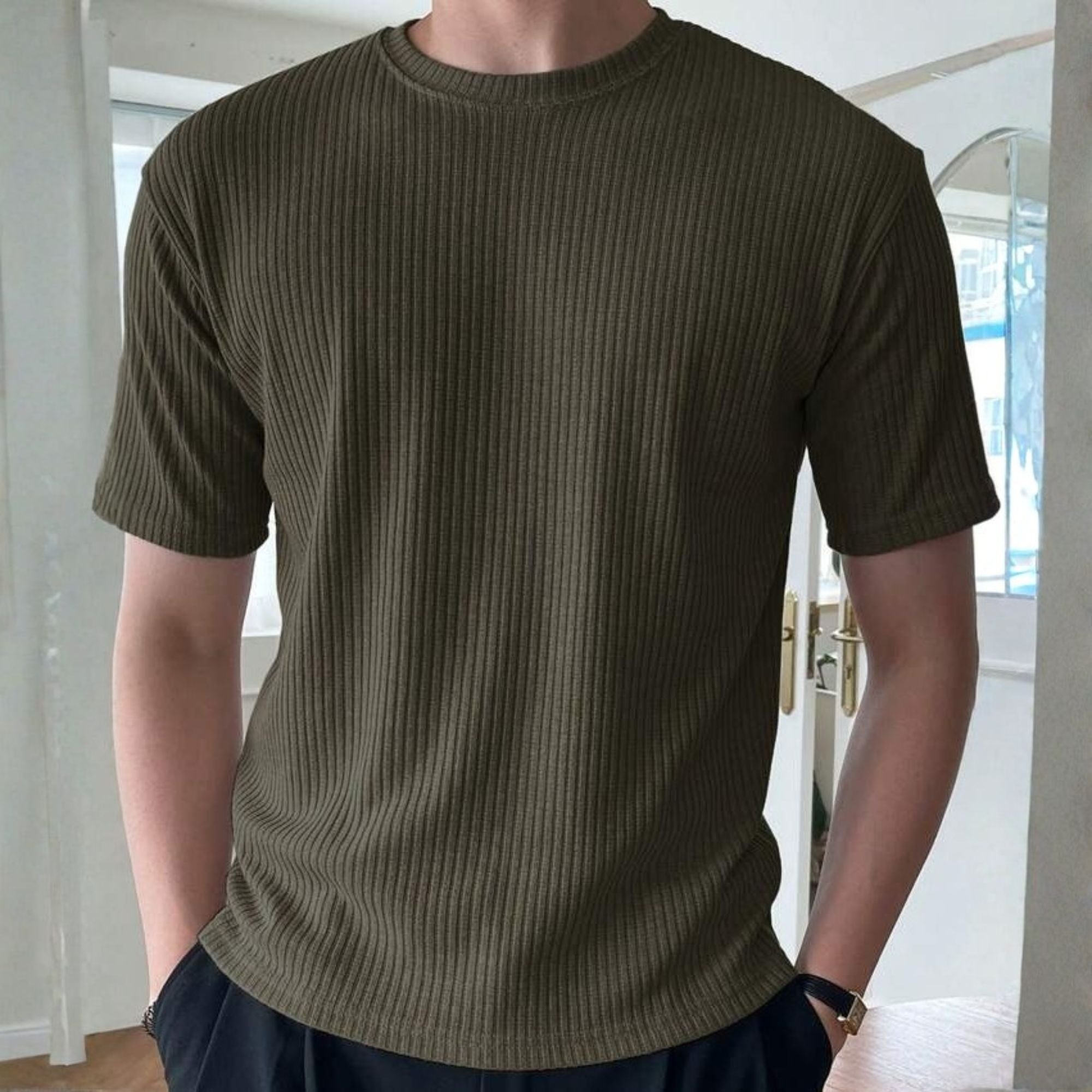 Rib T-Shirt Olive