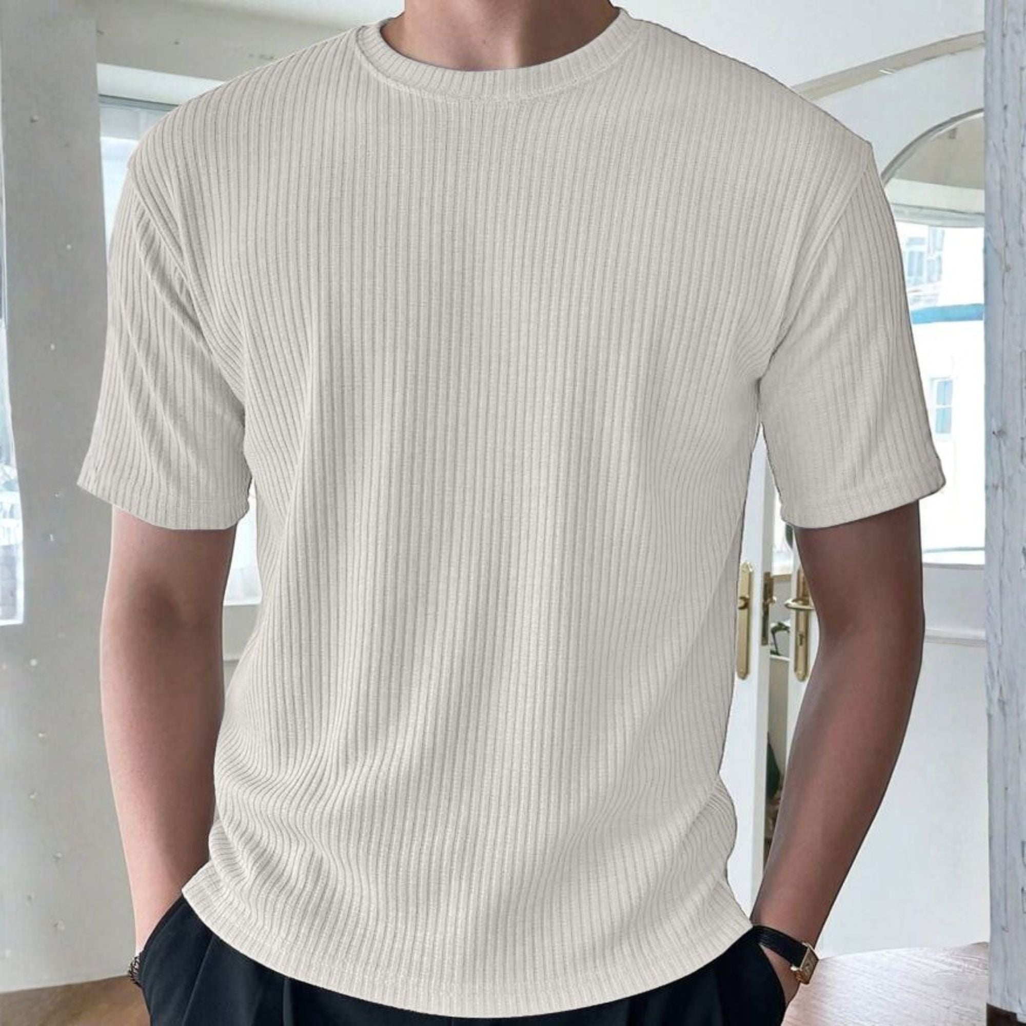 Rib T-Shirt Off-White