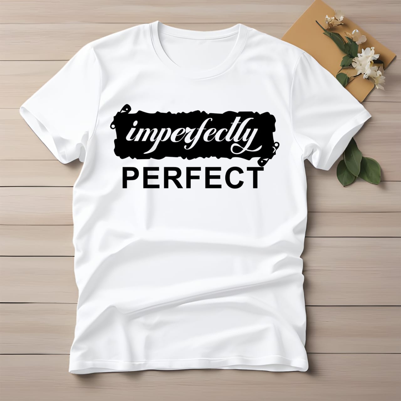 Half Sleeve t-shirt print IMPERFECTLY PERFECT