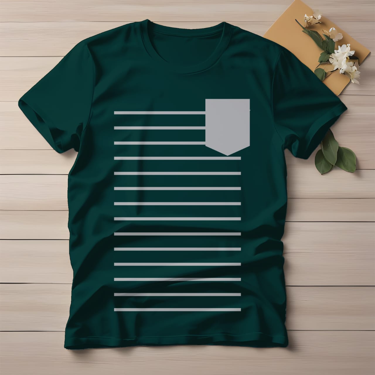 Half Sleeve t-shirt print POCKET