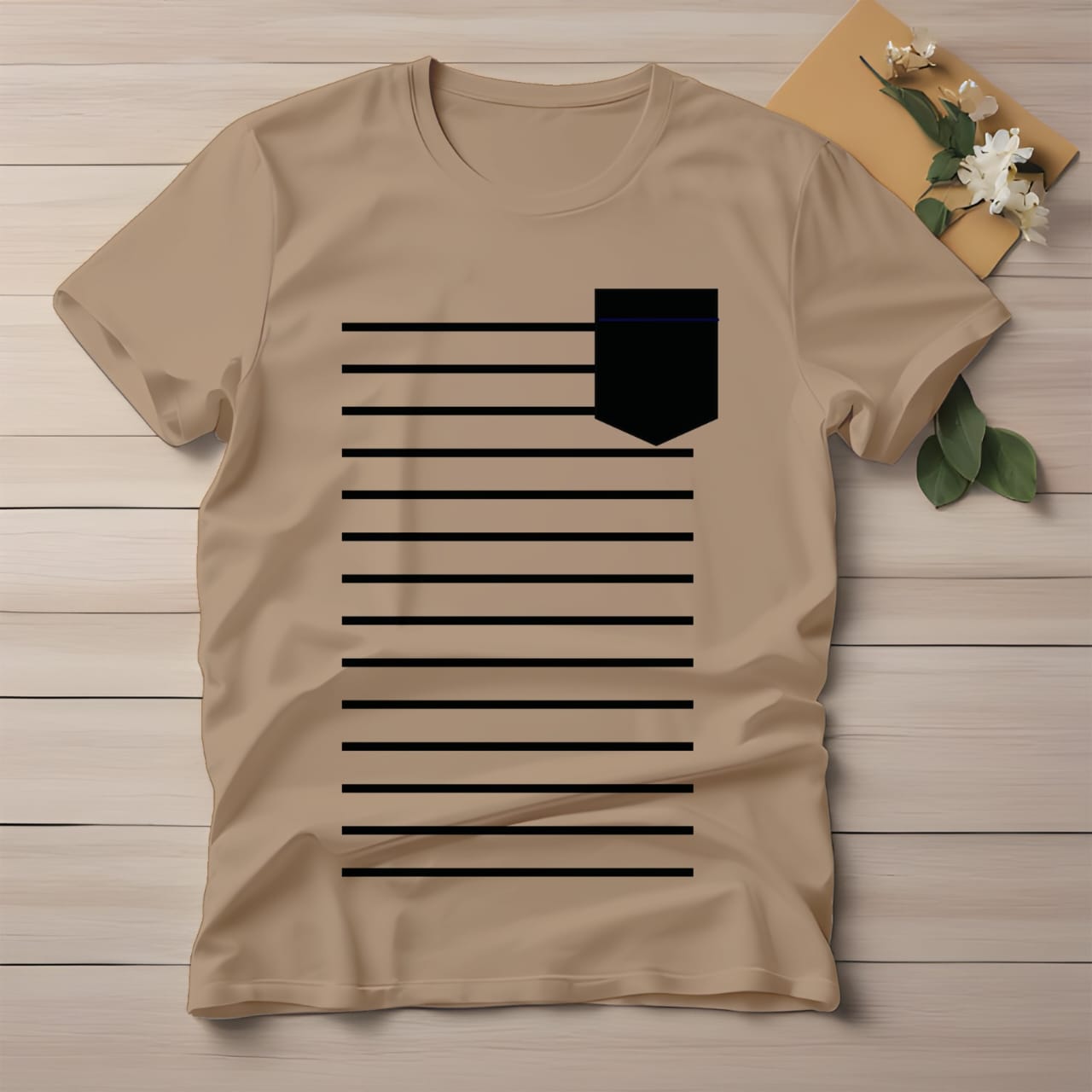 Half Sleeve t-shirt print POCKET