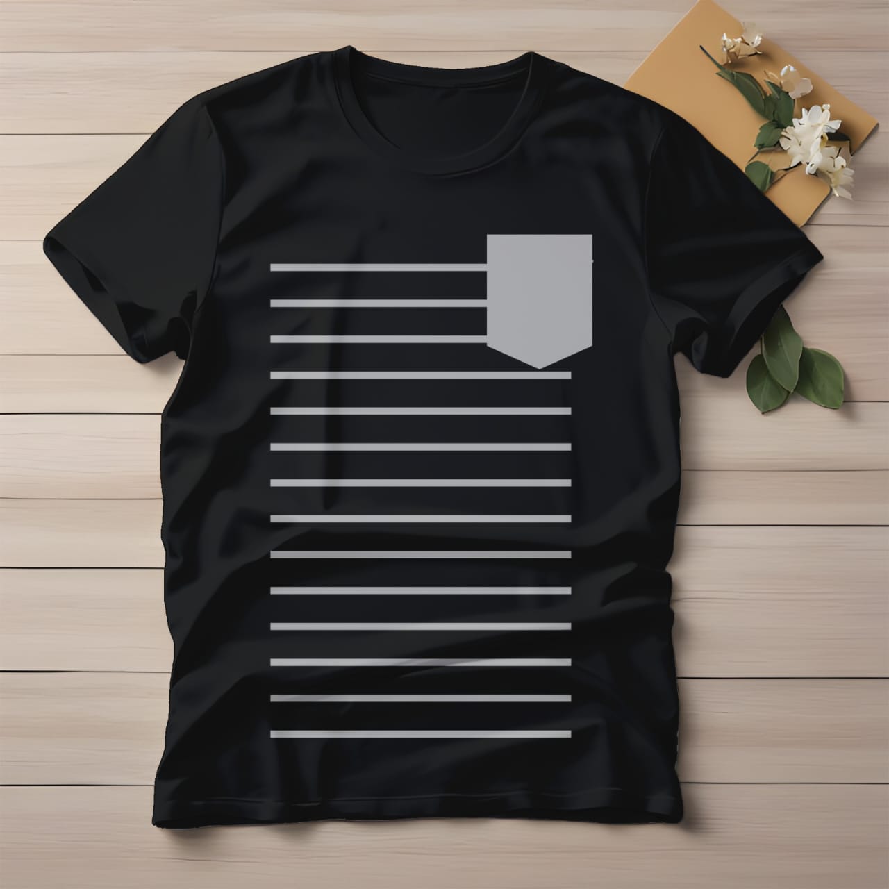 Half Sleeve t-shirt print POCKET