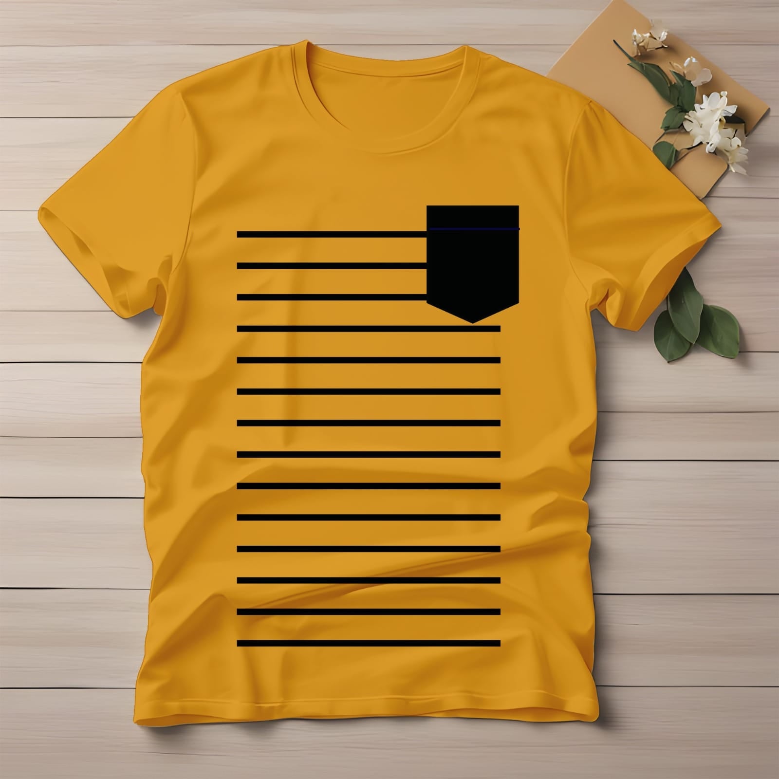 Half Sleeve t-shirt print POCKET