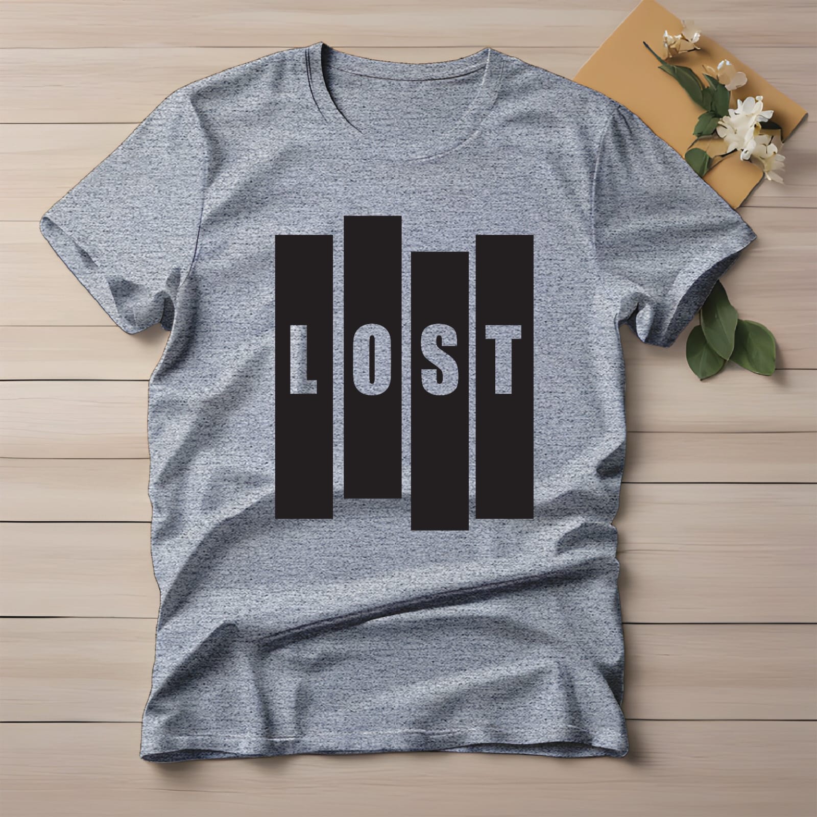Half Sleeve t-shirt print LOST