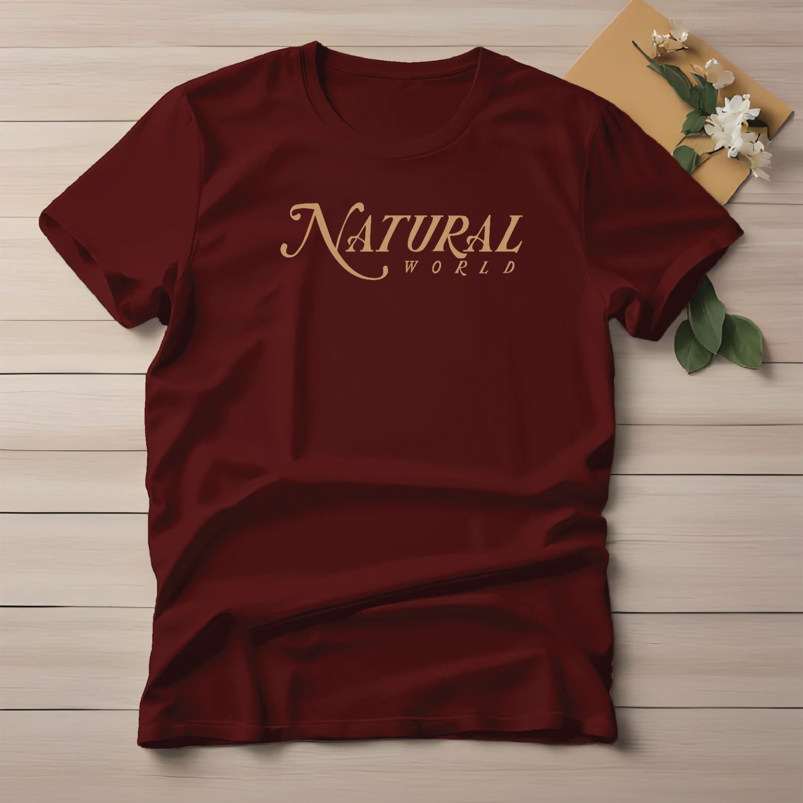 Half Sleeve t-shirt print NATURAL WORLD