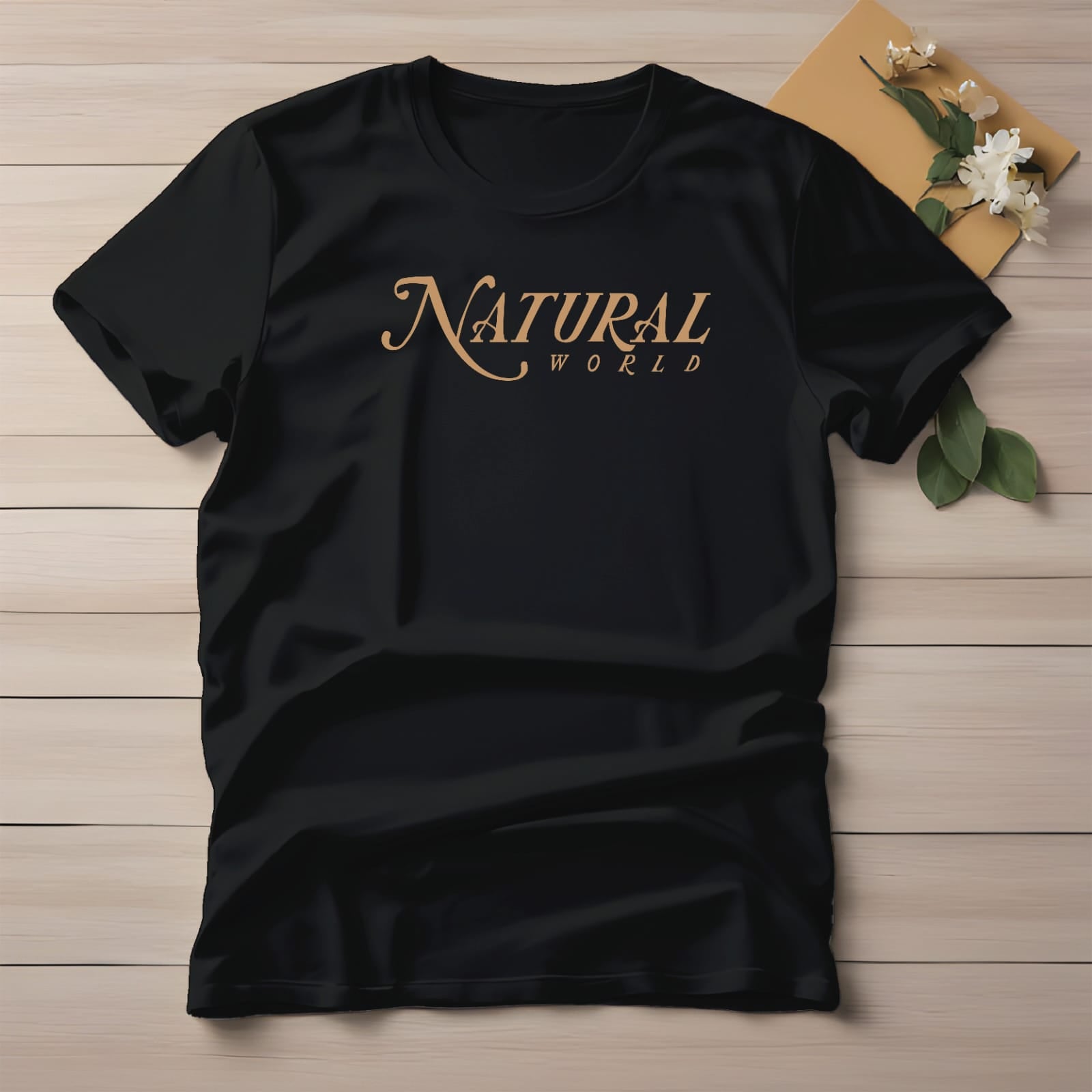 Half Sleeve t-shirt print NATURAL WORLD