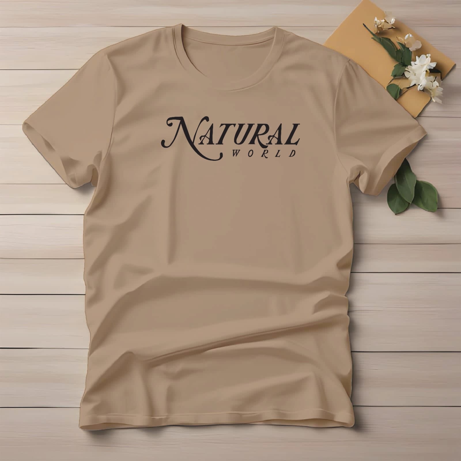 Half Sleeve t-shirt print NATURAL WORLD