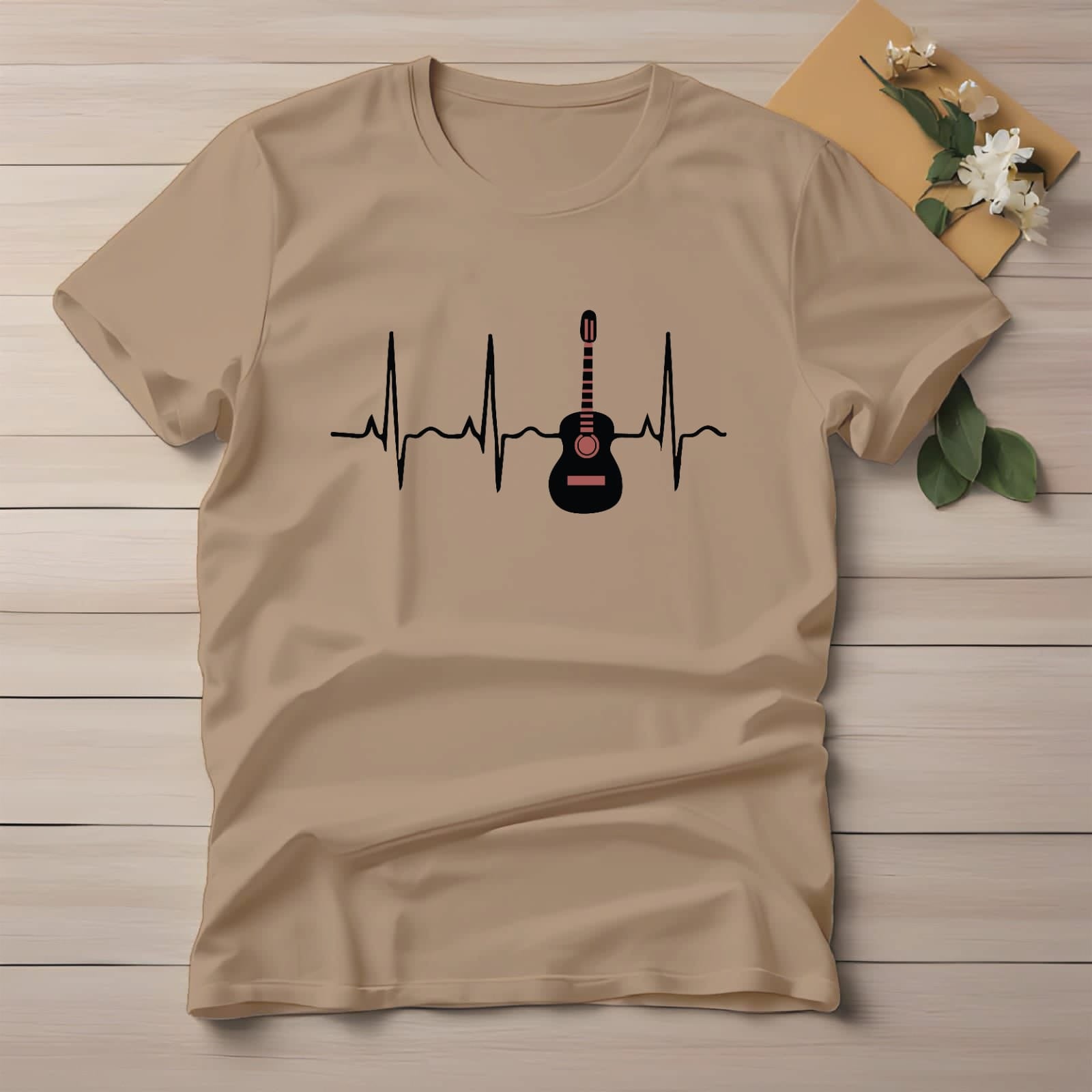 Half Sleeve t-shirt print Guiter