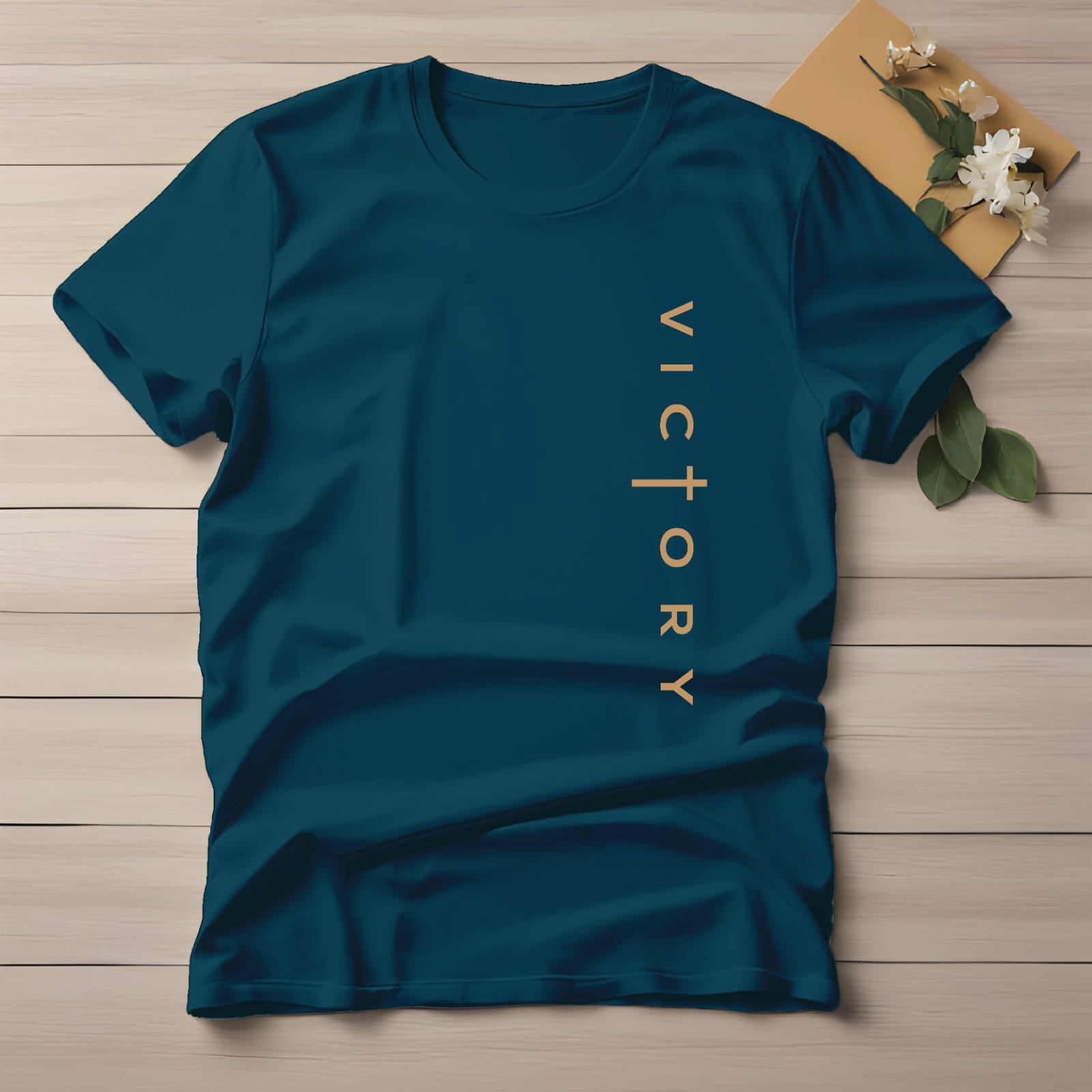 Half Sleeve t-shirt print VICTORY