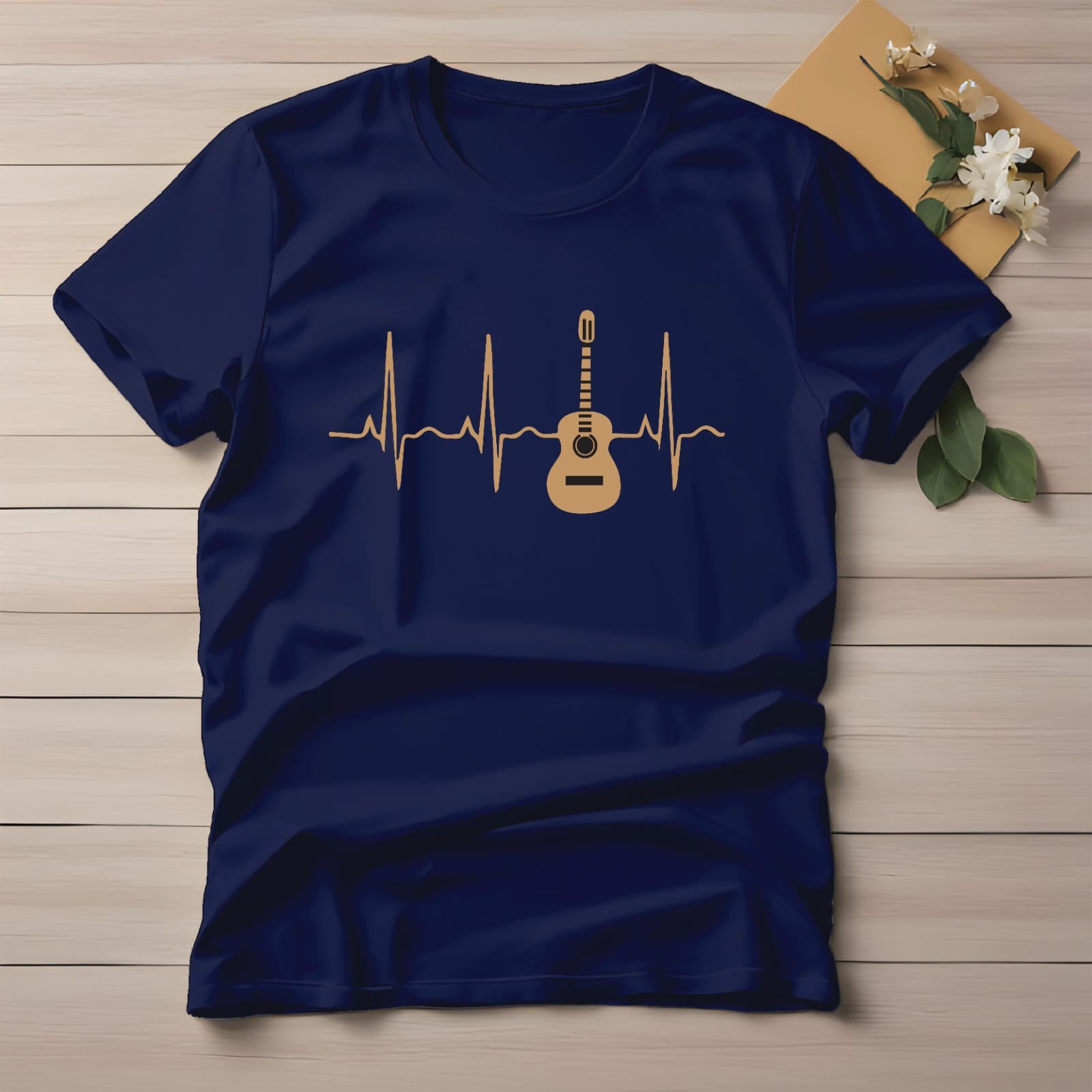 Half Sleeve t-shirt print Guiter