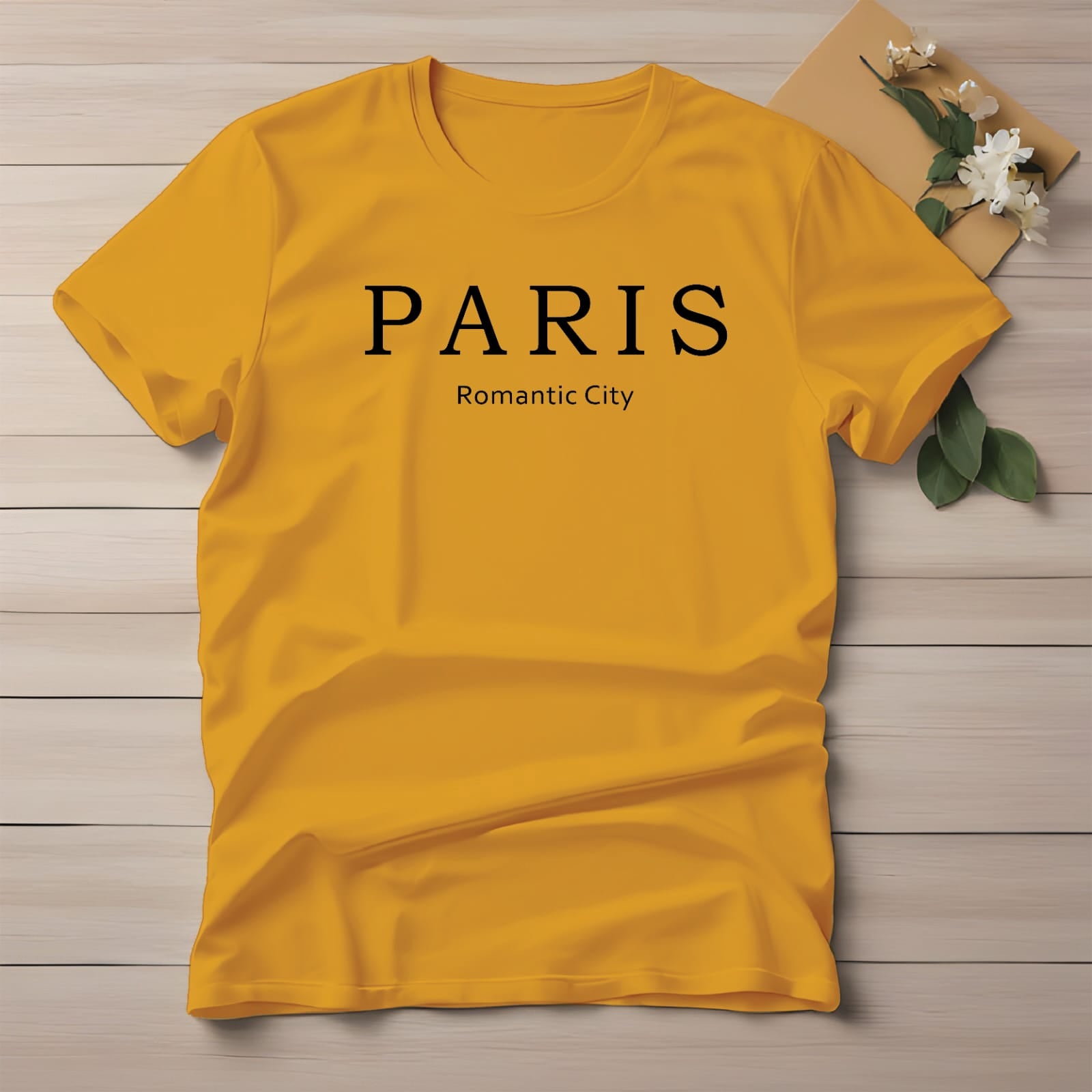 Half Sleeve t-shirt print PARIS romantic city