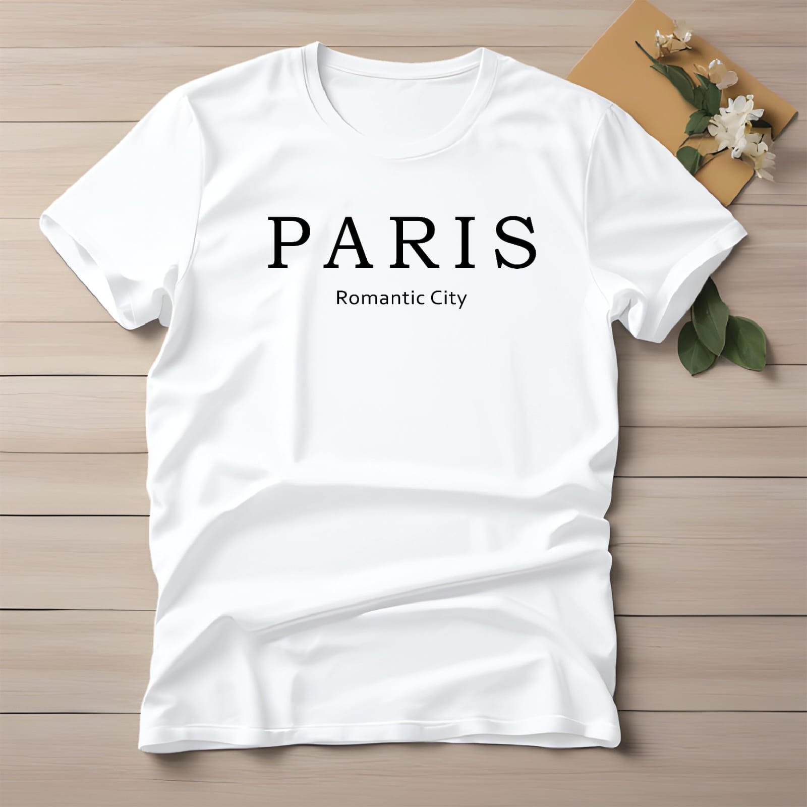 Half Sleeve t-shirt print PARIS romantic city