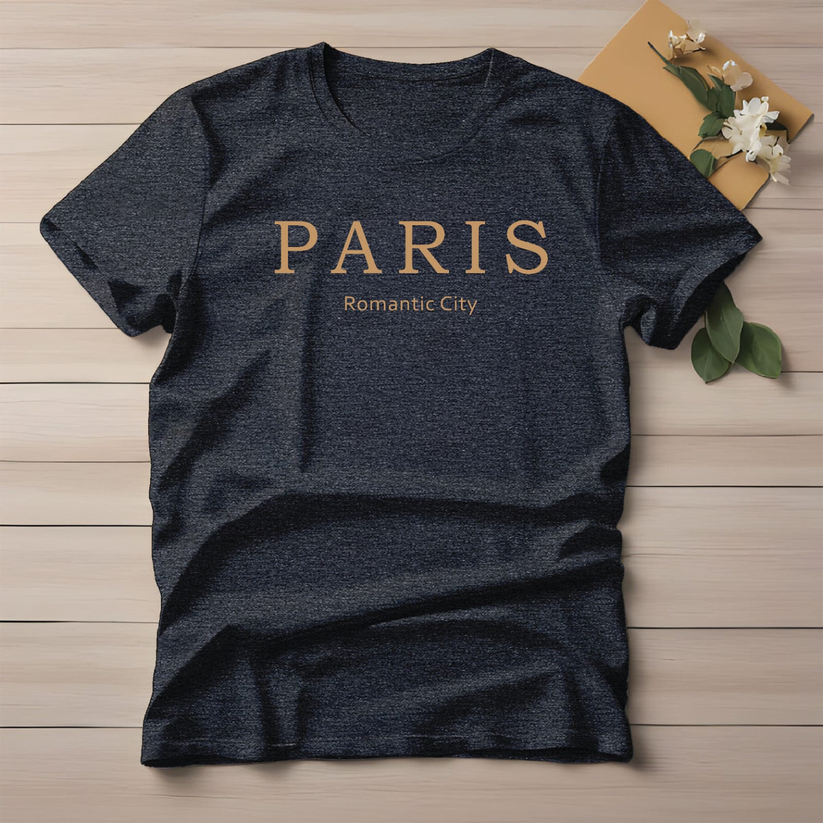Half Sleeve t-shirt print PARIS romantic city