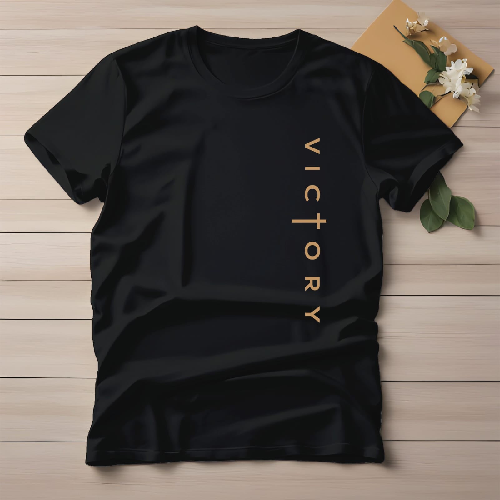 Half Sleeve t-shirt print VICTORY