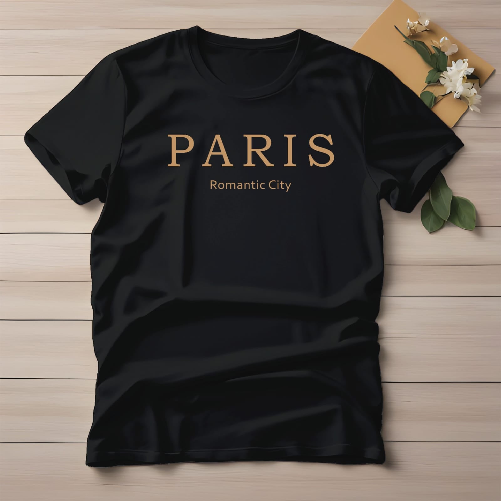 Half Sleeve t-shirt print PARIS romantic city