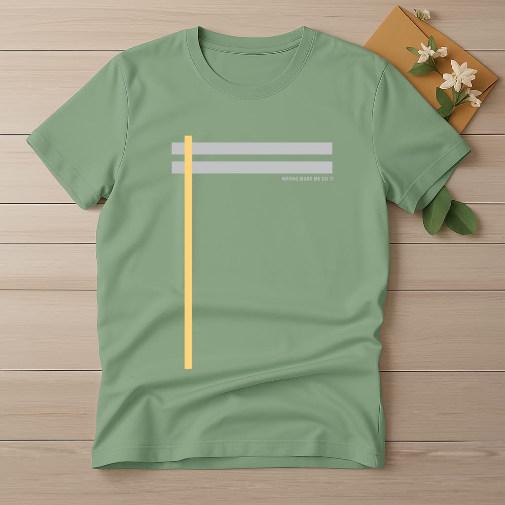 Half Sleeve t-shirt print 2 STRIPES