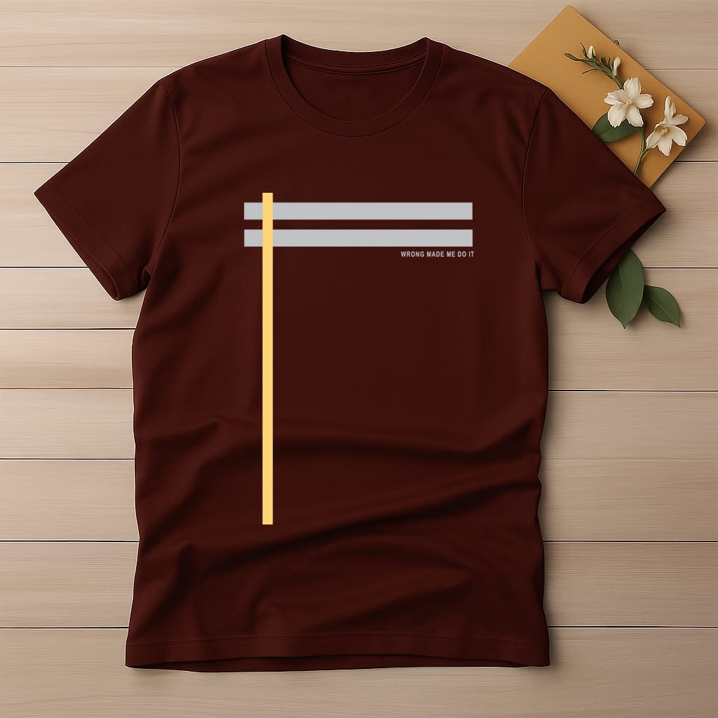 Half Sleeve t-shirt print 2 STRIPES